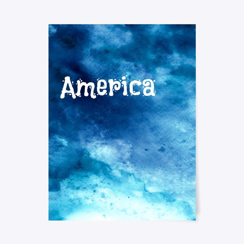 America splash of blue