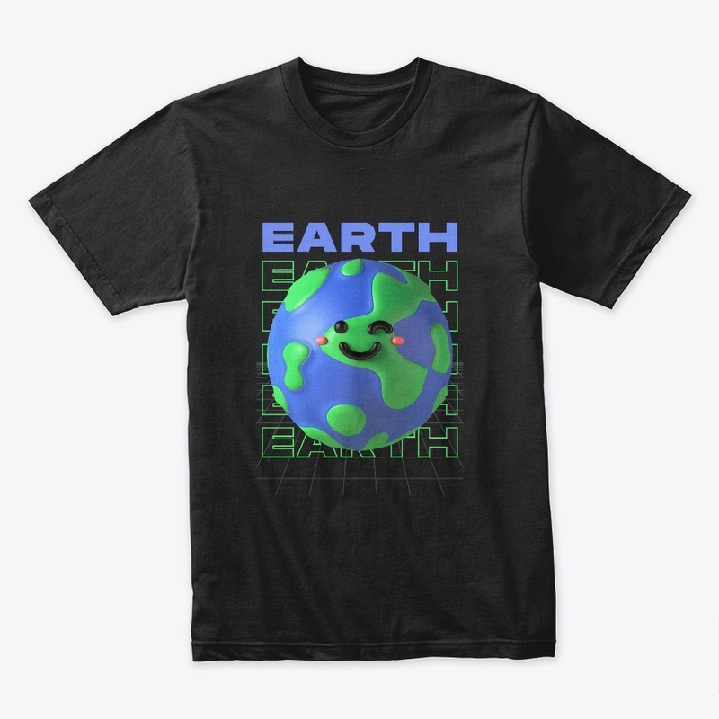 Earth Graphic Black T-Shirt