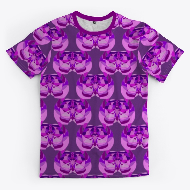 T shirt: Purple shades pattern