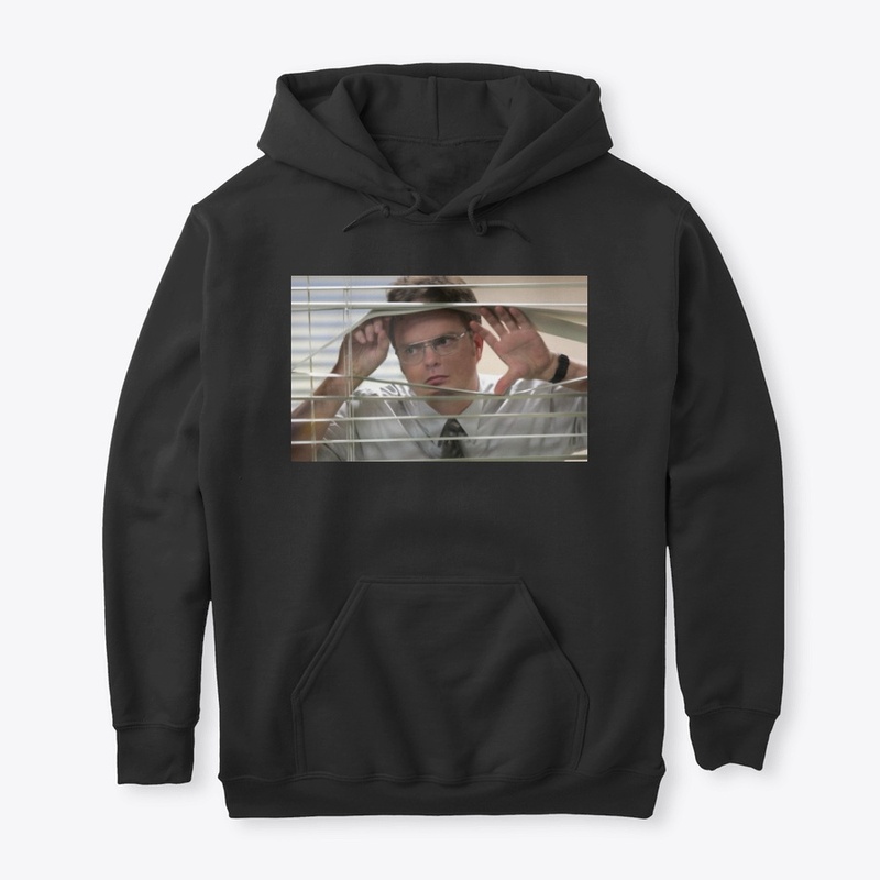 Dwight Schrute Looking Through Blinds