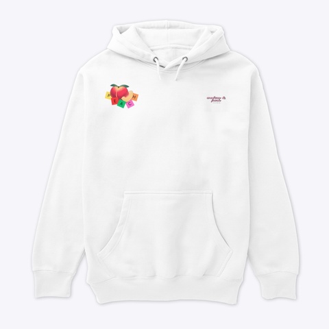 Peach White T-Shirt Front