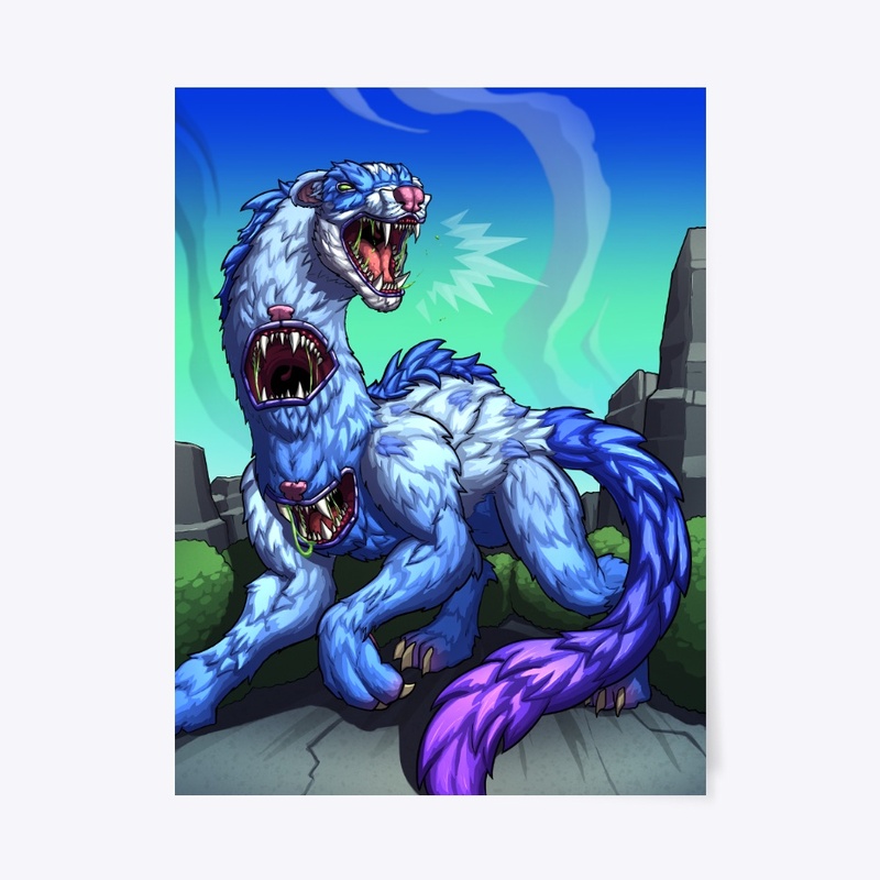 Blaring Blue Ferretus POSTER