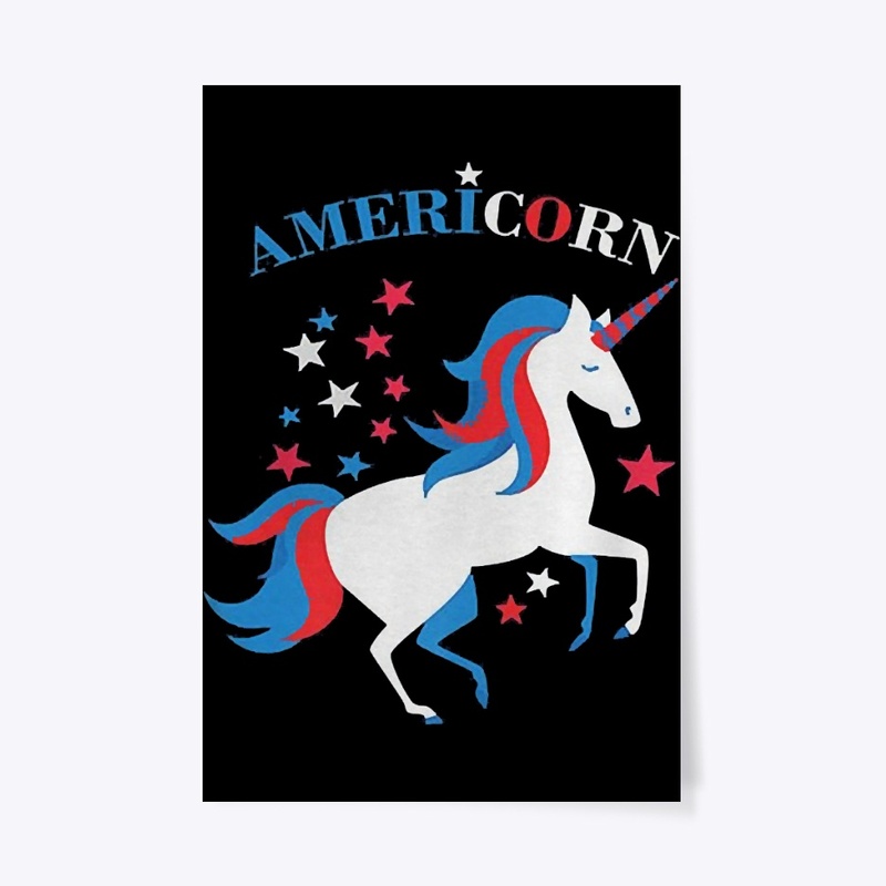 American Flag Unicorn Americorn