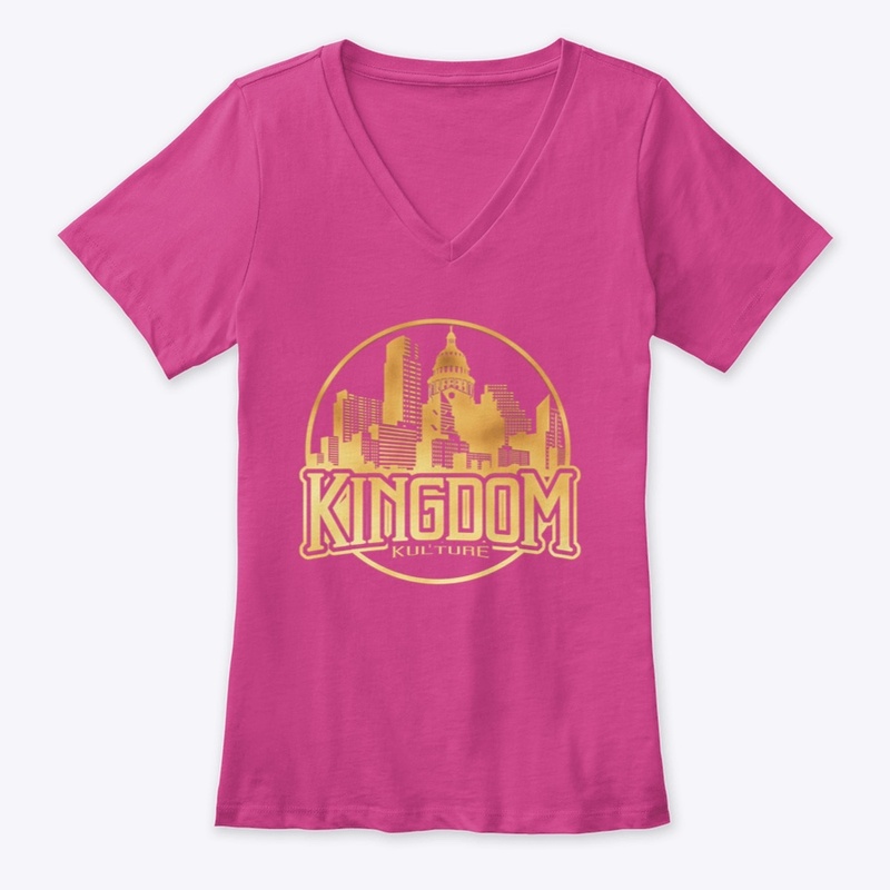 Woman Kingdom Kulture V Neck Logo Shirt