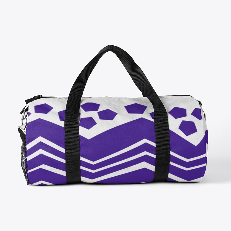 Zigzag and Pentagon Designed Duffle Bag