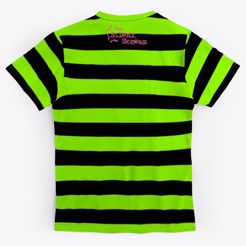 "Emo Stripes Black And Green" Standard T-Shirt Back