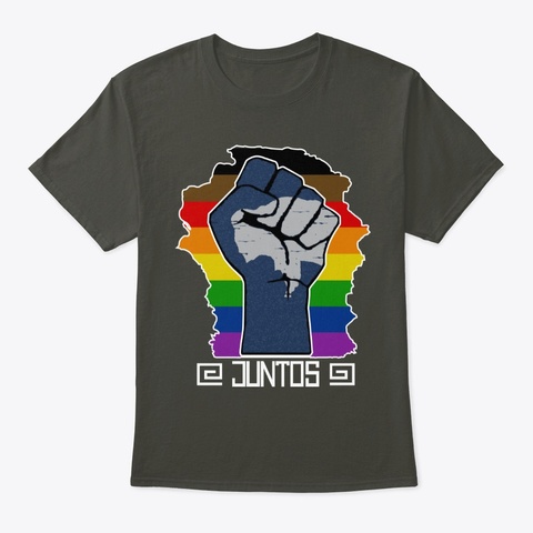 Juntos Pride   Dark Smoke Gray T-Shirt Front