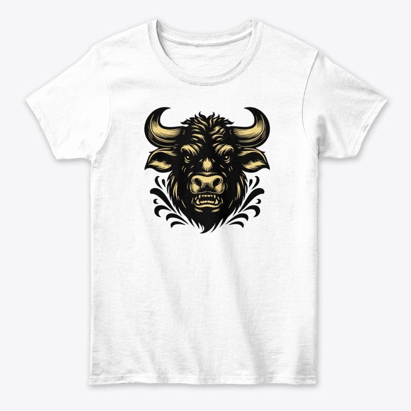 Bold Angry Cow Illustration