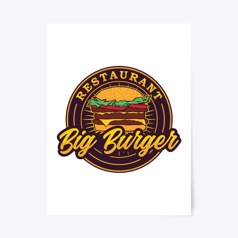 Vintage retro burger label  logo