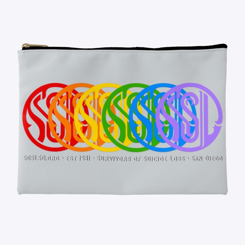 Rainbow abstract logo keepsake pouch