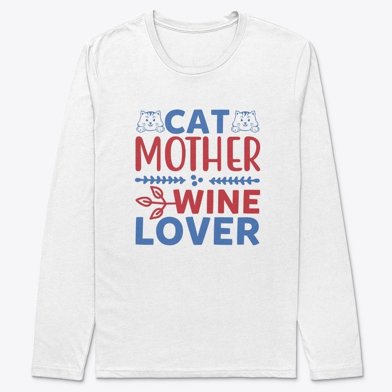 Cat Mother Wine Lover