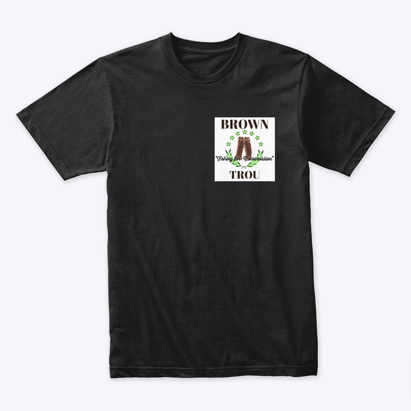 Brown Trou crest logo t-shirt