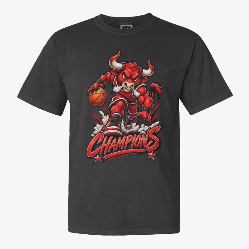 Charging Bull Basketball Mascot