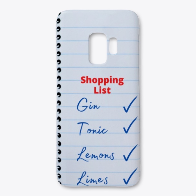 Gin and Tonic Shopping list
