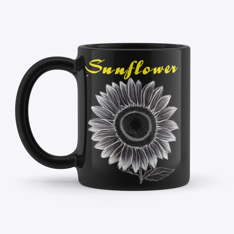 Hand-Drawn Sunflower Mug