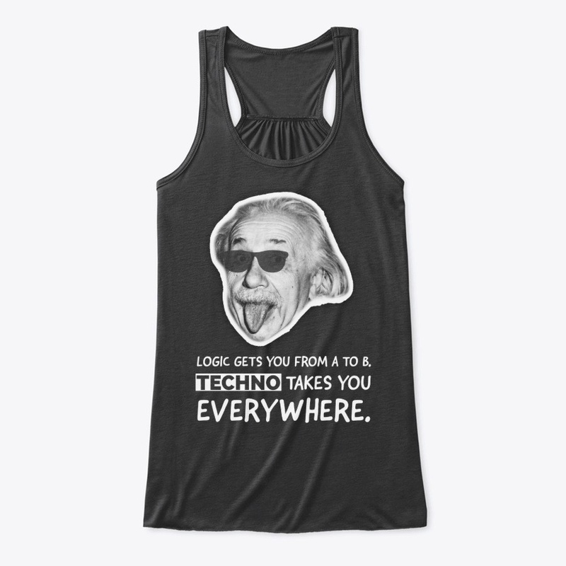 Einstein Loves Techno Tank Tops