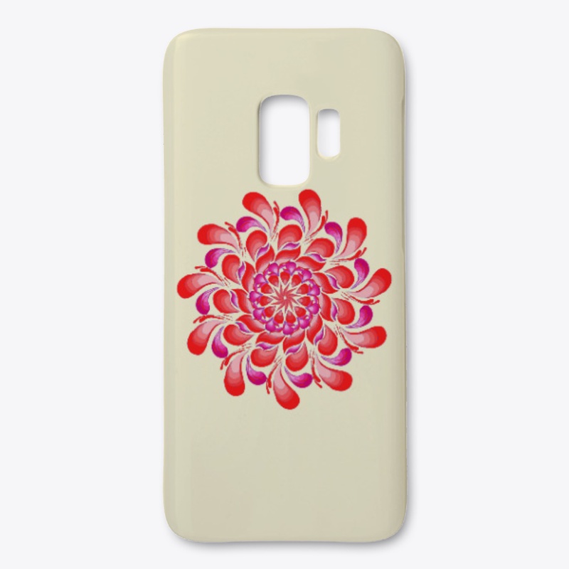 Red Printed Mandala Design