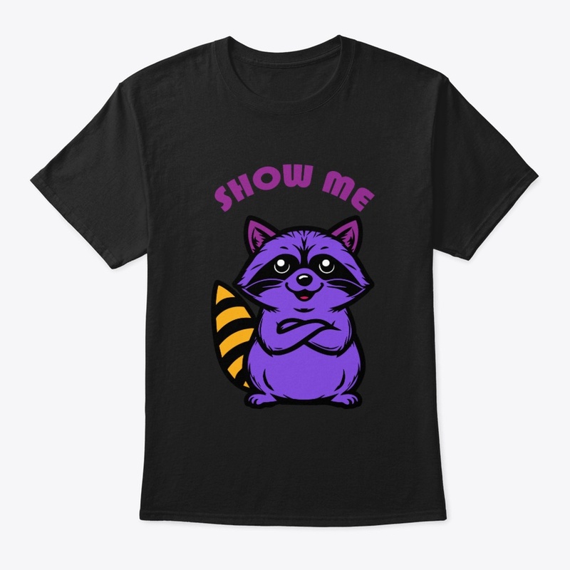 purple cartoon raccoon