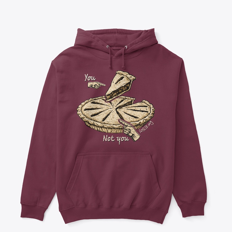 Honest Pie sepia tone pullover hoodie