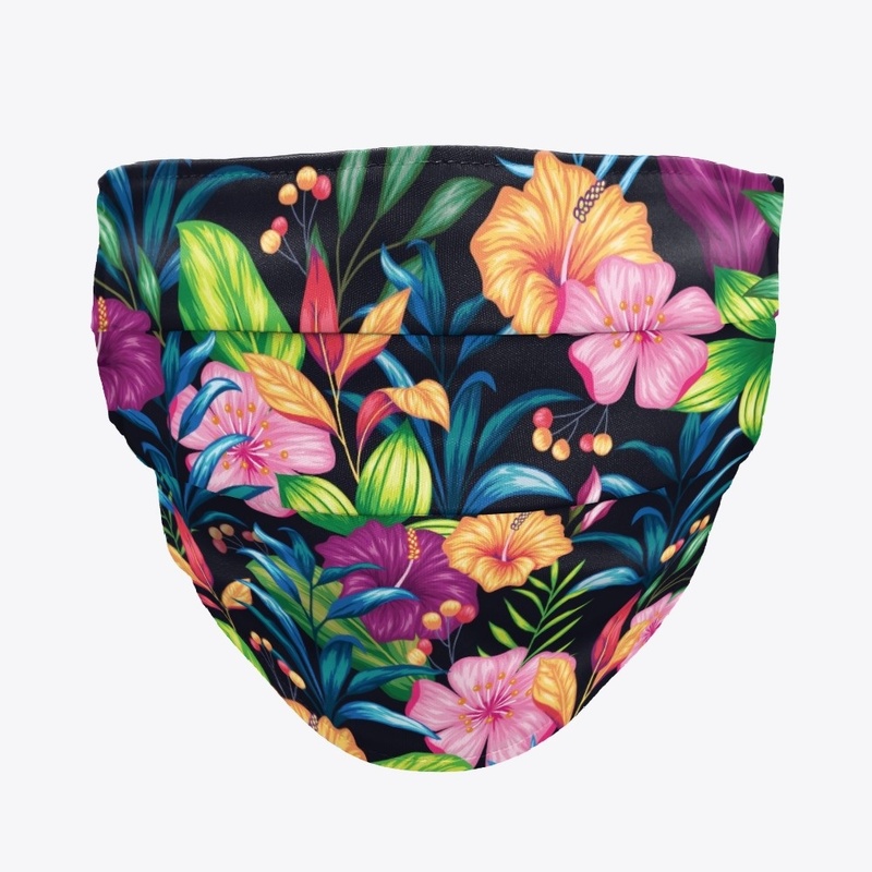 Awesome floral seamless pattern mask