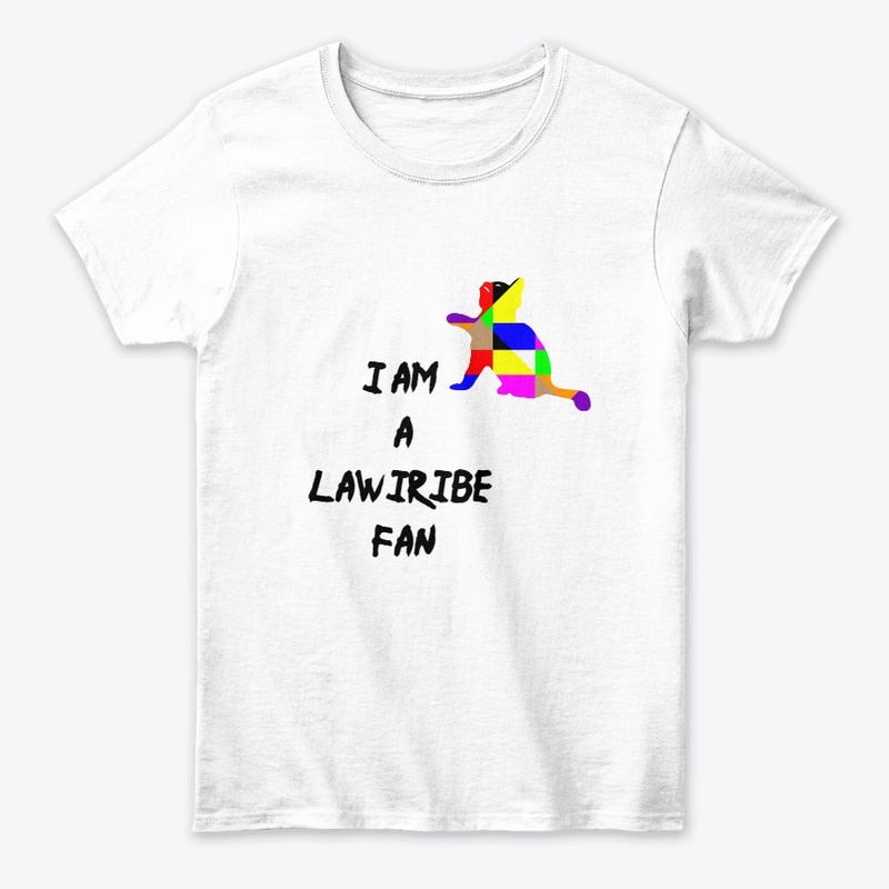 I am a lawiribe fan text and colors cat