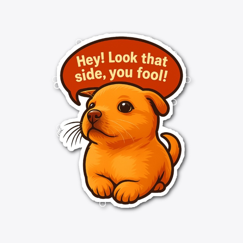 "Hey Look! Puppy Die-Cut Sticker 🐶"