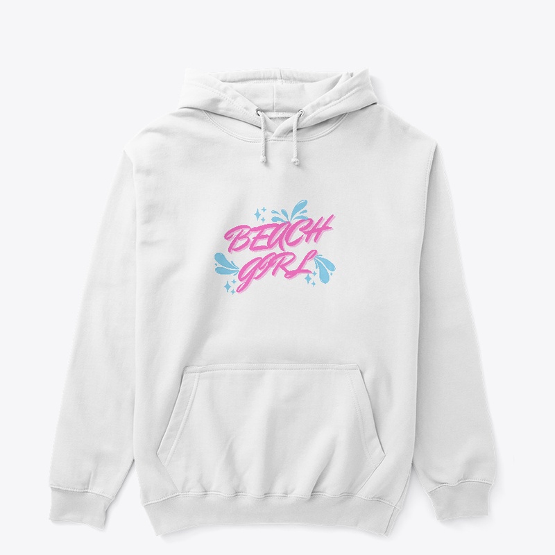 Beach Girk Pink letters tee sirt