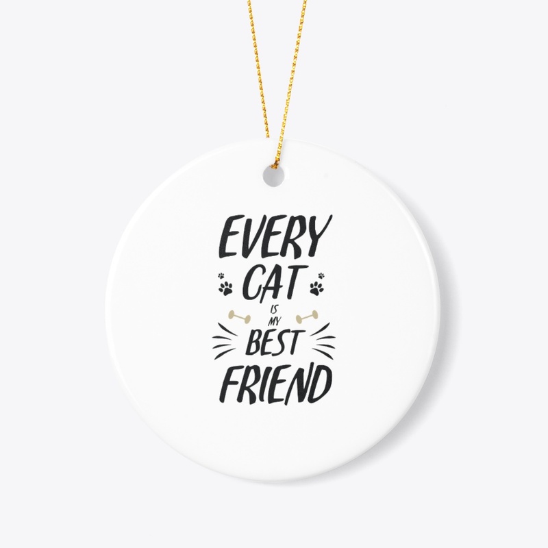 Every cat is my best friend deisgn tee. 