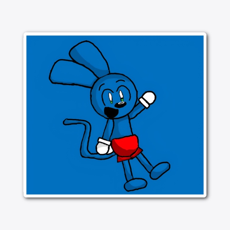 Riggy with blue background