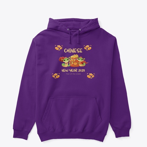 Chinese New Year 2025 Purple T-Shirt Front