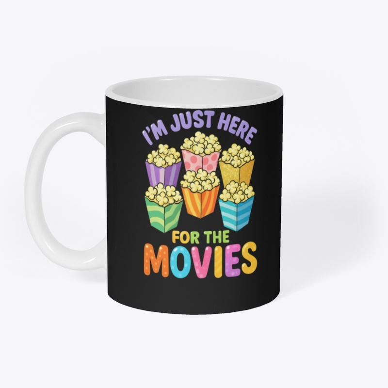 Popcorn Movie Night Fun Graphic
