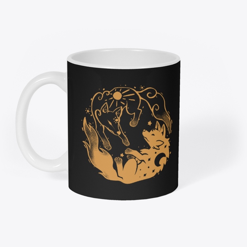 Sun and Moon Golden Wolves