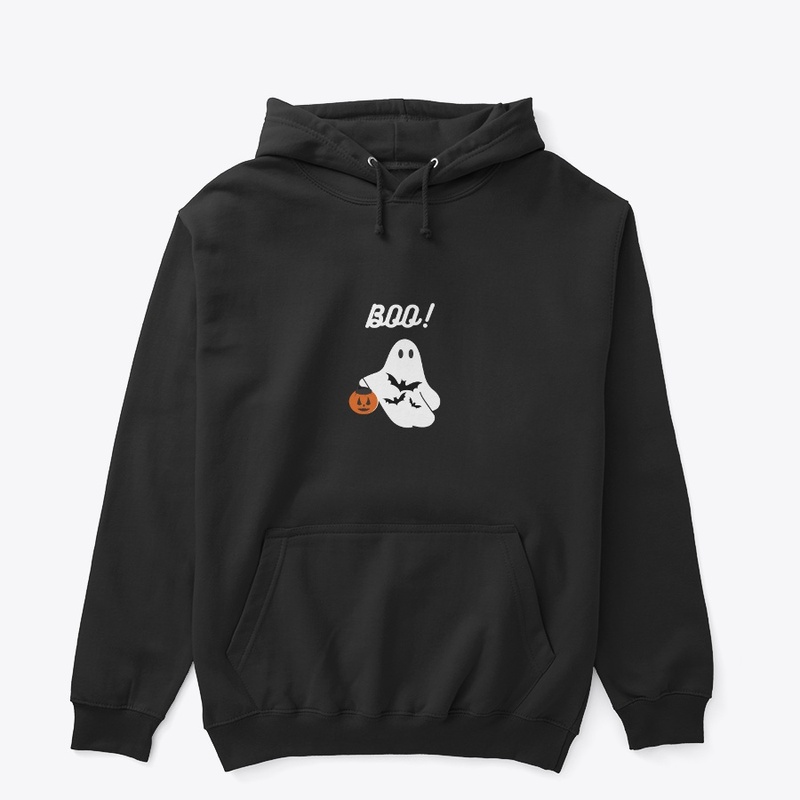 Black Illustrated Ghost T-shirt 