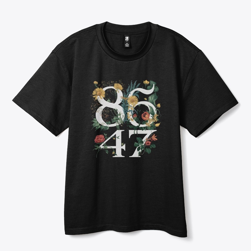 8647 Floral Typography Design