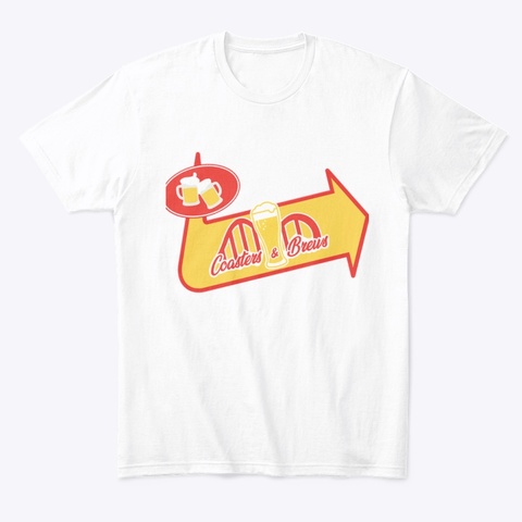 Warped Logo Theme  White T-Shirt Front