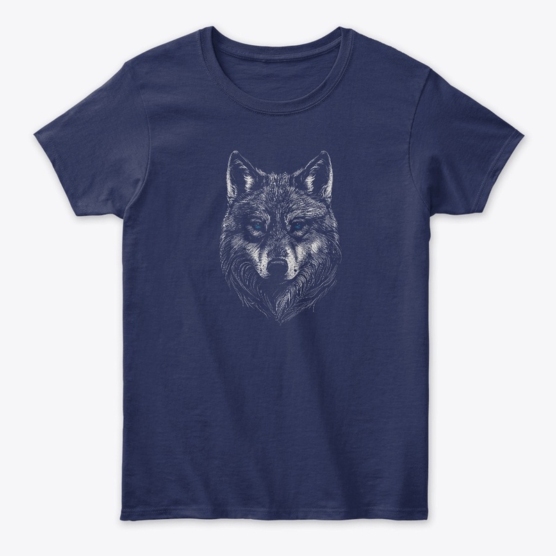 Beautiful Wolf Head Wildlife Design