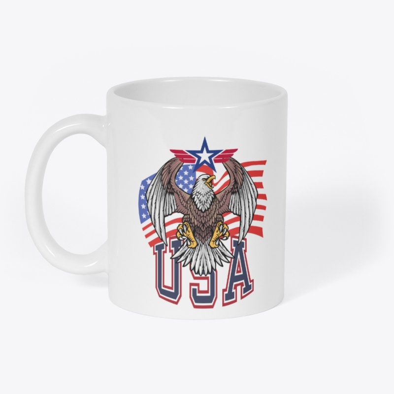 American eagle with USA Flag