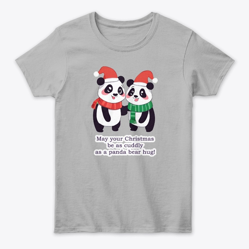 "Panda Hug Christmas Wishes"