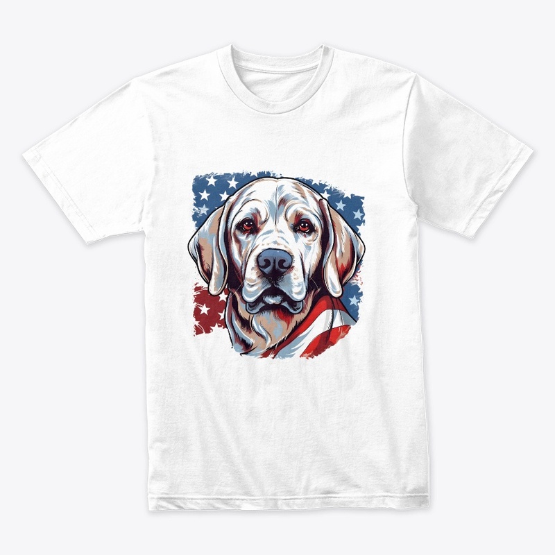 Dog with USA flag