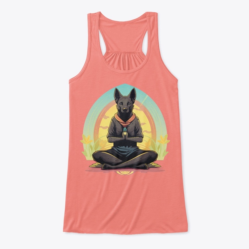 Black Dog Meditating After Pilates