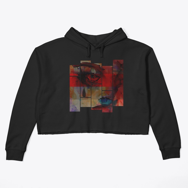 Woman Tear Drops Grunge 