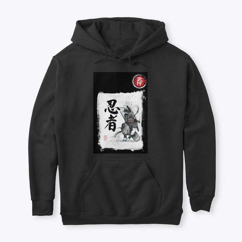 Bujinkan ninja t shirt crouching 