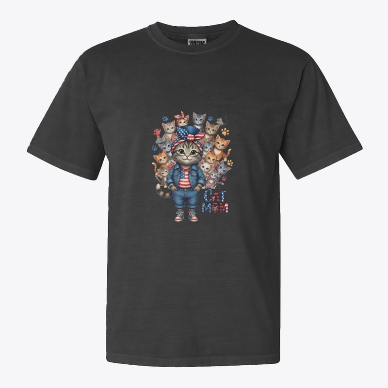 Proud Cat Mom - American Kitty Crew Tee