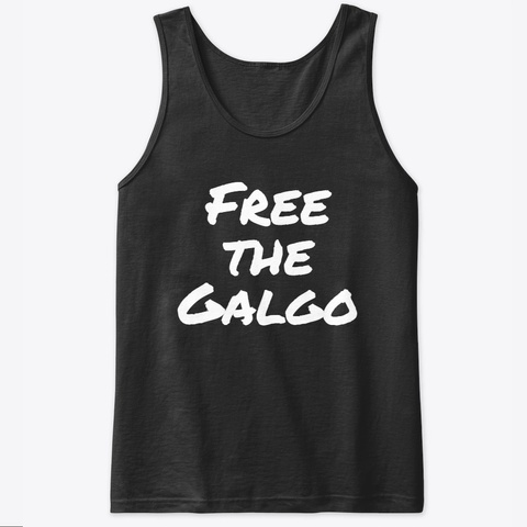Free The Galgo Tank Top Black Kaos Front