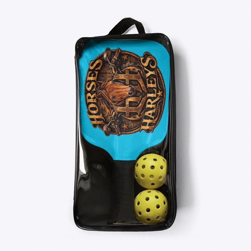 Horses and Harleys Pickleball Set