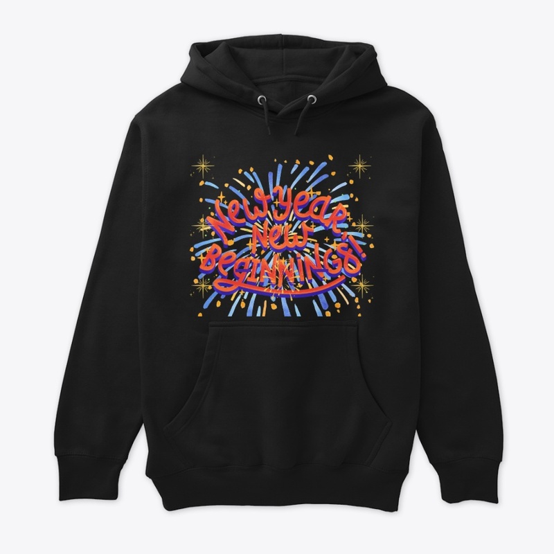 Happy New Year Simple Design hoodie 