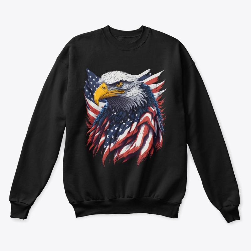 The Bald Eagle With Stars and Stripes