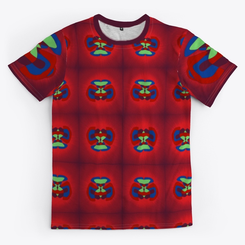 T shirt: Blue,green,maroon and brown 