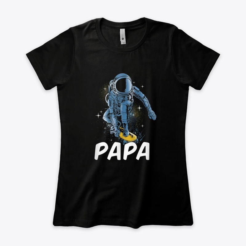 Astronaut Skateboarding  Papa