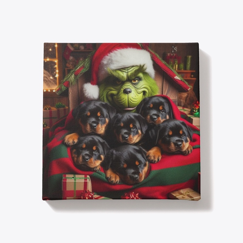 Rottweiler Puppies on Christmas Eve